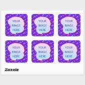 Lavender LOVE Modern Chic Vierkante Sticker (Vel)