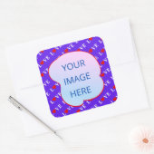Lavender LOVE Modern Chic Vierkante Sticker (Envelop)