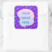 Lavender LOVE Modern Chic Vierkante Sticker (Tas)