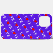 Lavender LOVE Modern Elegant Case-Mate iPhone Case (Achterkant (horizontaal))