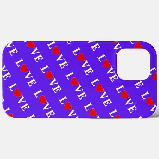Lavender LOVE Modern Elegant Case-Mate iPhone Case (Achterkant (horizontaal))