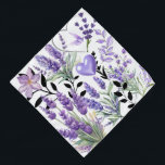 Lavender Love Pet Bandana<br><div class="desc">Een sierlijke waterverf collage met bloeiende lavendel,  delicate bladeren,  en een glanzend hart accent. Zachte paarse tinten en een handgeschilderde look roepen een gevoel van kalmte op en de rustige schoonheid van de natuur. Perfect voor liefhebbers van bloemen,  lavendelfans en iedereen die zich aangetrokken voelt tot vreedzame botanische kunst.</div>
