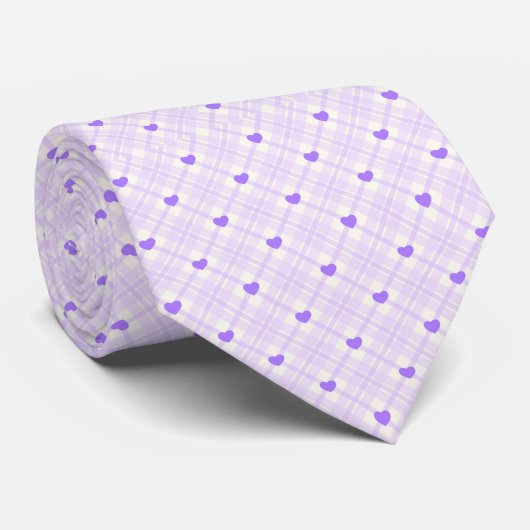 Lavender Love Plaid Stropdas (Opgerold)