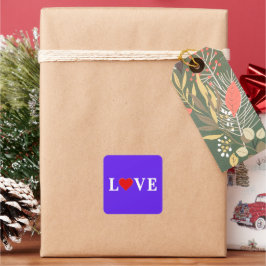 Lavender LOVE Vierkante Sticker