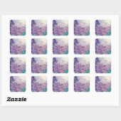 Lavender Love Vierkante Sticker (Vel)
