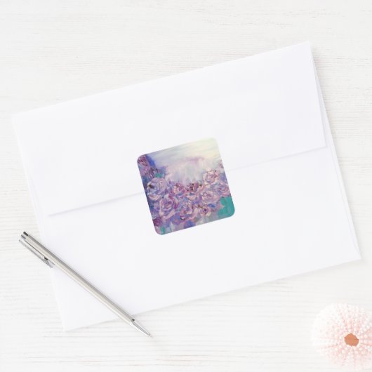 Lavender Love Vierkante Sticker (Envelop)