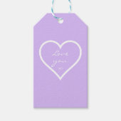 Lavender Love you gift labels Cadeaulabel (Voorkant)