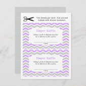 Lavender Luier Raffel loten, kleine hoeveelheid Uitnodiging Briefkaart (Voorkant / Achterkant)