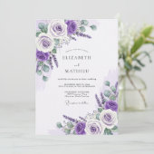 Lavender Luminous Spring Wedding Kaart (Staand voorkant)