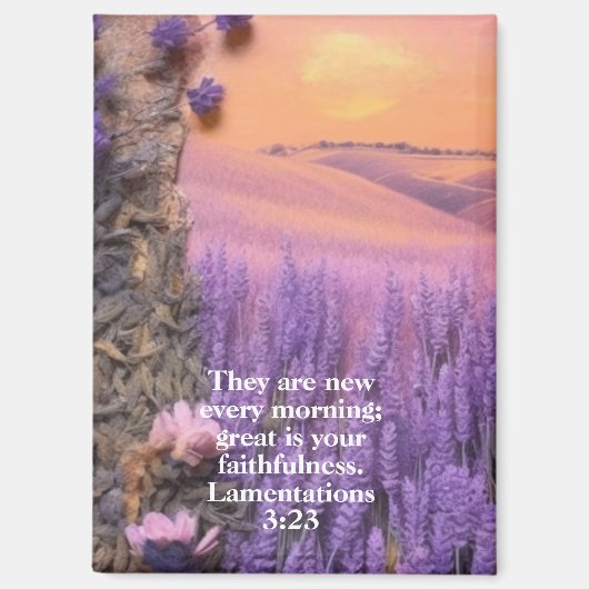 Lavender Magnet Lamentations 3:23 (Voorkant)
