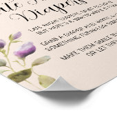 Lavender Magnolia Late Night Diaper Sign Poster (Hoek)