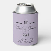 Lavender Maid of Honor Wedding Can Cooler (Blikje Achterkant)