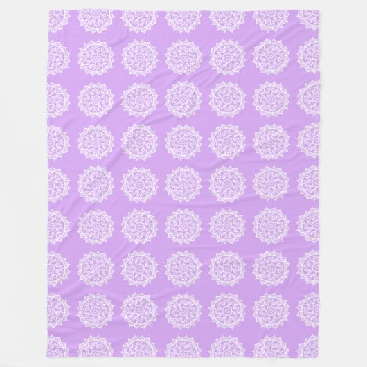 Lavender Mandala Fleece Deken (Voorkant)