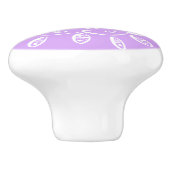 Lavender Mandala Keramische Knop (Zijkant)
