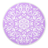 Lavender Mandala Keramische Knop (Voorkant)
