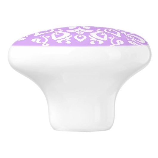 Lavender Mandala Keramische Knop (Zijkant)