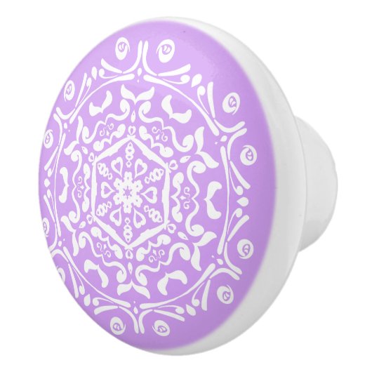 Lavender Mandala Keramische Knop (Rechts)