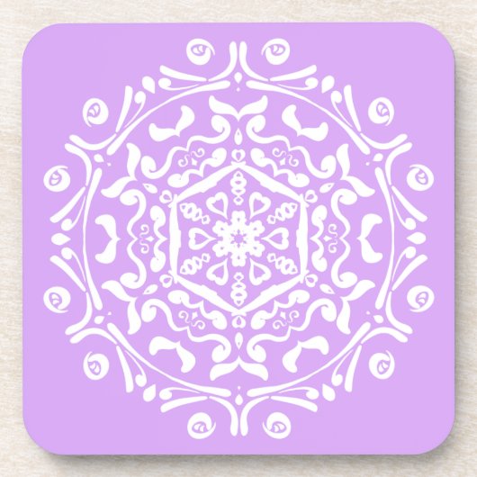 Lavender Mandala Onderzetter (Voorkant)