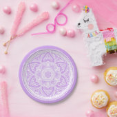 Lavender Mandala Papieren Bordje (Feest)