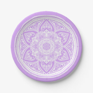 Lavender Mandala Papieren Bordje