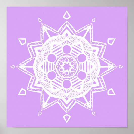 Lavender Mandala Poster (Voorkant)
