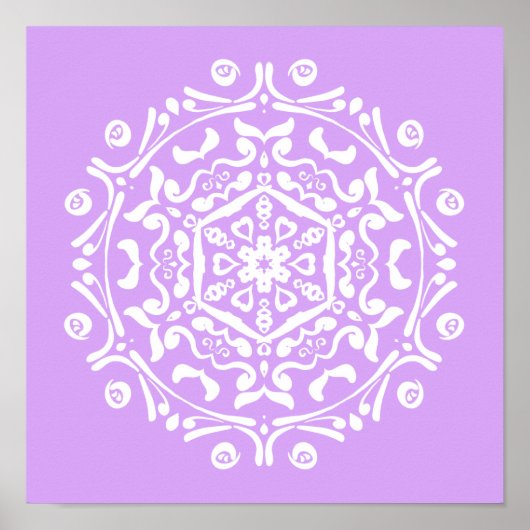 Lavender Mandala Poster (Voorkant)