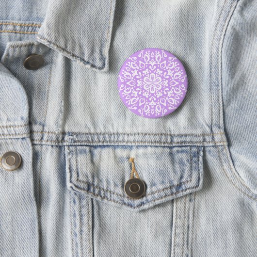 Lavender Mandala Ronde Button 5,7 Cm (In situ)