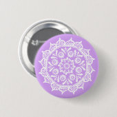 Lavender Mandala Ronde Button 5,7 Cm (Voorkant /achterkant)