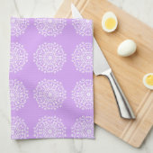 Lavender Mandala Theedoek (Quarter Fold)