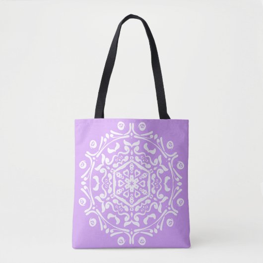 Lavender Mandala Tote Bag (Voorkant)