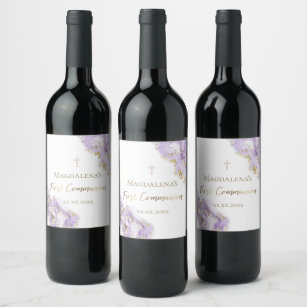 lavender marble First Community Wijn Etiket