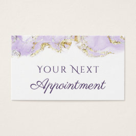 lavender marbling design Appointkaart Visitekaartje