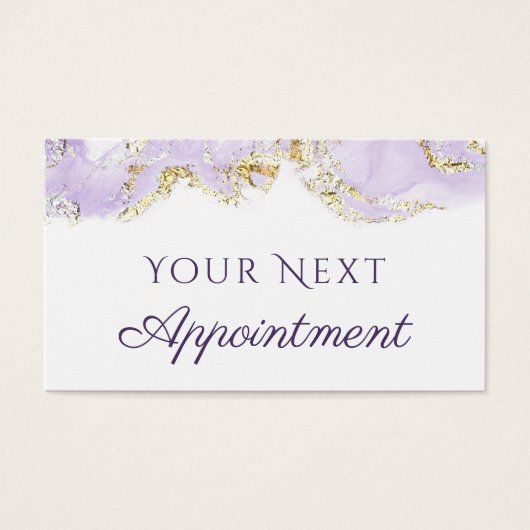 lavender marbling design Appointkaart Visitekaartje (Voorkant)