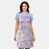 lavender marbling schoonheidsspecialist apron schort (Gedragen)