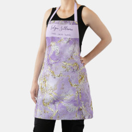 lavender marbling schoonheidsspecialist apron schort