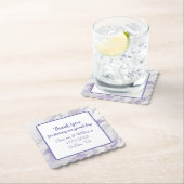 Lavender Marged Wedding Favor Kartonnen Onderzetters (Insitu)