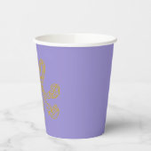 Lavender Marie Antoinette Monogram Papieren Bekers (Links)