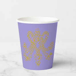 Lavender Marie Antoinette Monogram Papieren Bekers