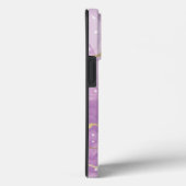 Lavender Marmer met Monogram en Naam Case-Mate iPhone Case (Achterkant / Rechts)