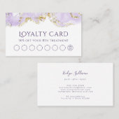 lavender marmering design loyalty - kaart visitekaartje (Voorkant / Achterkant)