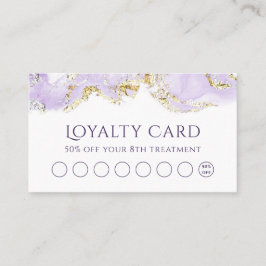 lavender marmering design loyalty - kaart visitekaartje