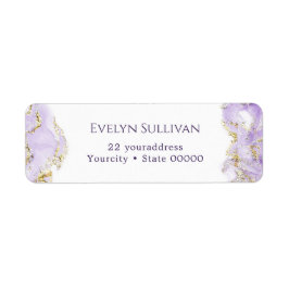 Lavender marmering Return Address Label