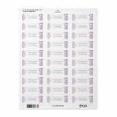 Lavender marmering Return Address Label (Full Sheet)