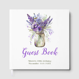 Lavender Mason Jar Birthday Party Gastenboek