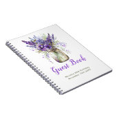 Lavender Mason Jar Birthday Party Guest Book Notitieboek (Rechterzijde)
