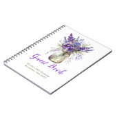 Lavender Mason Jar Birthday Party Guest Book Notitieboek (Linkerzijde)