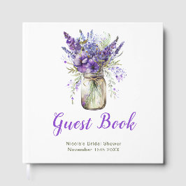 Lavender Mason Jar Bridal Shower Gastenboek