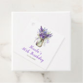Lavender Mason Jar Verjaardag Bedankjes Labels (In situ)