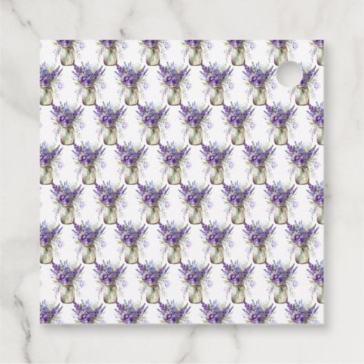 Lavender Mason Jar Verjaardag Bedankjes Labels (Achterkant)