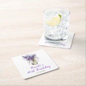 Lavender Mason Jar Verjaardag Kartonnen Onderzetters (Insitu)